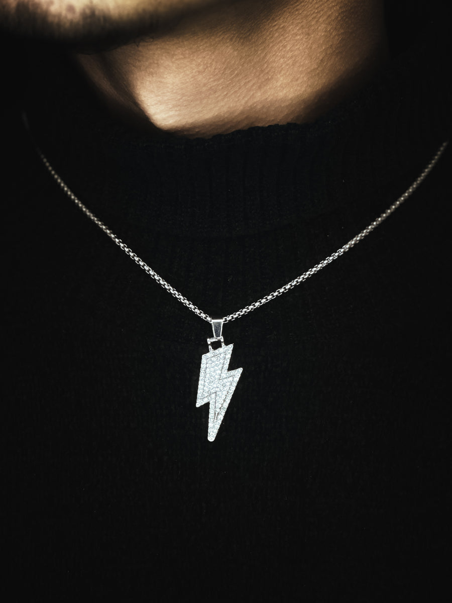 Premium Thunder Stone Lightening Silver Pendant