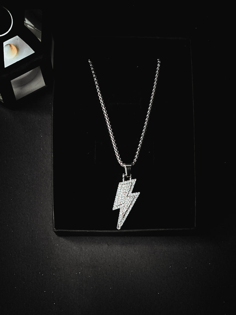 Premium Thunder Stone Lightening Silver Pendant