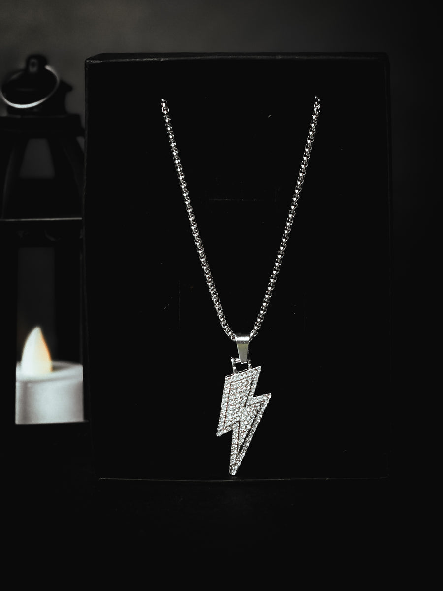 Premium Thunder Stone Lightening Silver Pendant