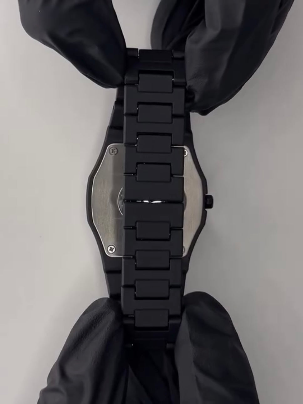 Arabic Aura Black Watch with free snake chain